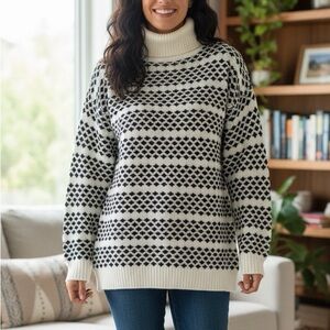 Ann Taylor knitwear wool turtle neck oversized pullover